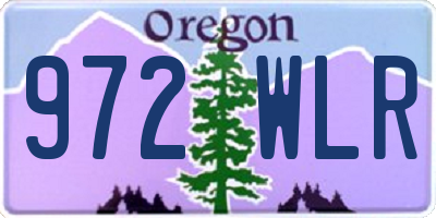 OR license plate 972WLR