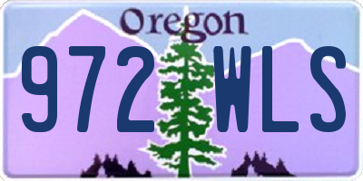 OR license plate 972WLS
