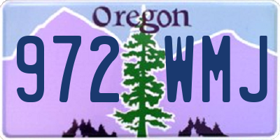 OR license plate 972WMJ
