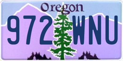 OR license plate 972WNU