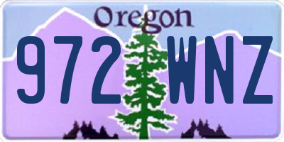 OR license plate 972WNZ