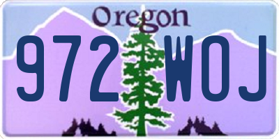 OR license plate 972WOJ
