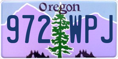 OR license plate 972WPJ
