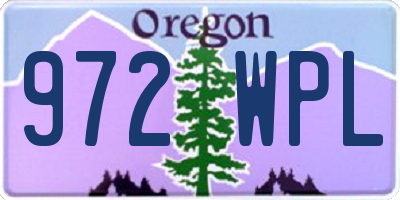 OR license plate 972WPL