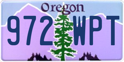 OR license plate 972WPT