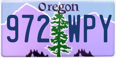 OR license plate 972WPY