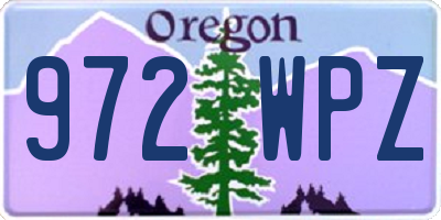 OR license plate 972WPZ