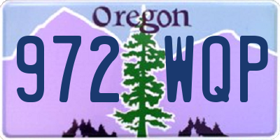 OR license plate 972WQP