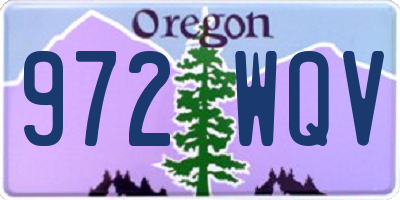 OR license plate 972WQV