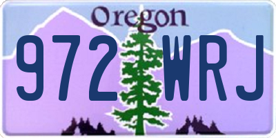 OR license plate 972WRJ