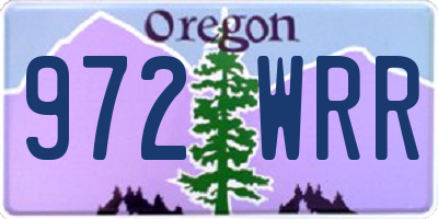 OR license plate 972WRR