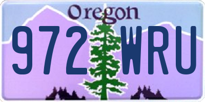 OR license plate 972WRU