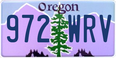OR license plate 972WRV
