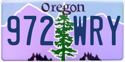OR license plate 972WRY