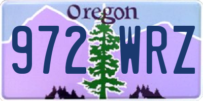 OR license plate 972WRZ