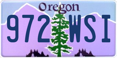 OR license plate 972WSI