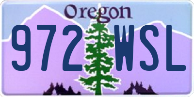 OR license plate 972WSL