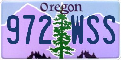 OR license plate 972WSS