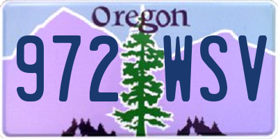 OR license plate 972WSV