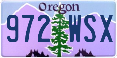 OR license plate 972WSX