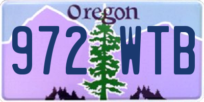 OR license plate 972WTB