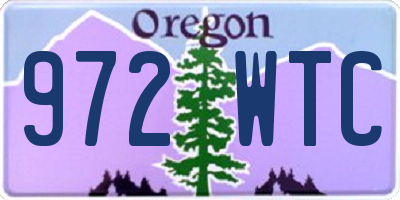 OR license plate 972WTC
