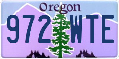 OR license plate 972WTE