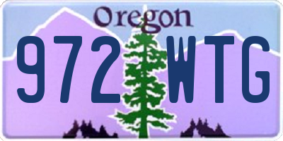 OR license plate 972WTG