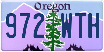 OR license plate 972WTH