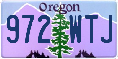 OR license plate 972WTJ