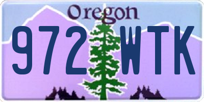OR license plate 972WTK