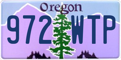 OR license plate 972WTP