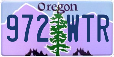 OR license plate 972WTR