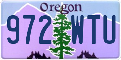 OR license plate 972WTU