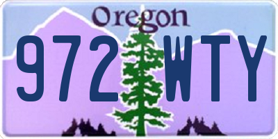 OR license plate 972WTY