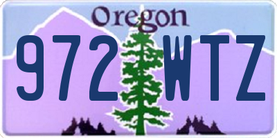 OR license plate 972WTZ