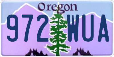 OR license plate 972WUA