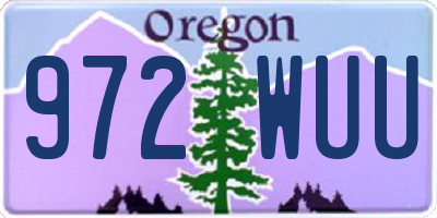 OR license plate 972WUU