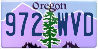 OR license plate 972WVD