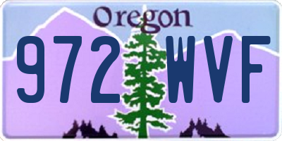 OR license plate 972WVF