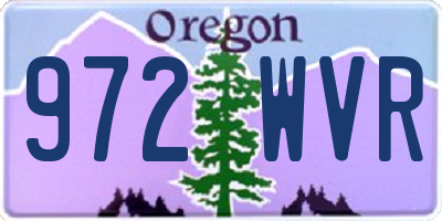 OR license plate 972WVR