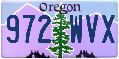 OR license plate 972WVX