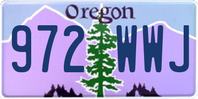 OR license plate 972WWJ