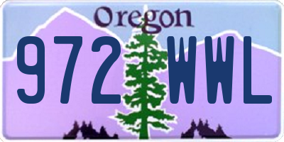 OR license plate 972WWL