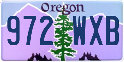 OR license plate 972WXB