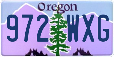 OR license plate 972WXG