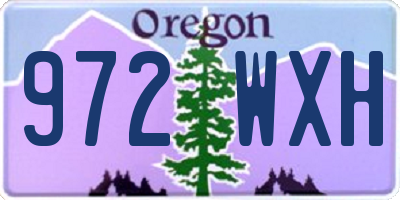 OR license plate 972WXH