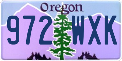 OR license plate 972WXK