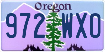 OR license plate 972WXO