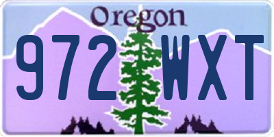 OR license plate 972WXT